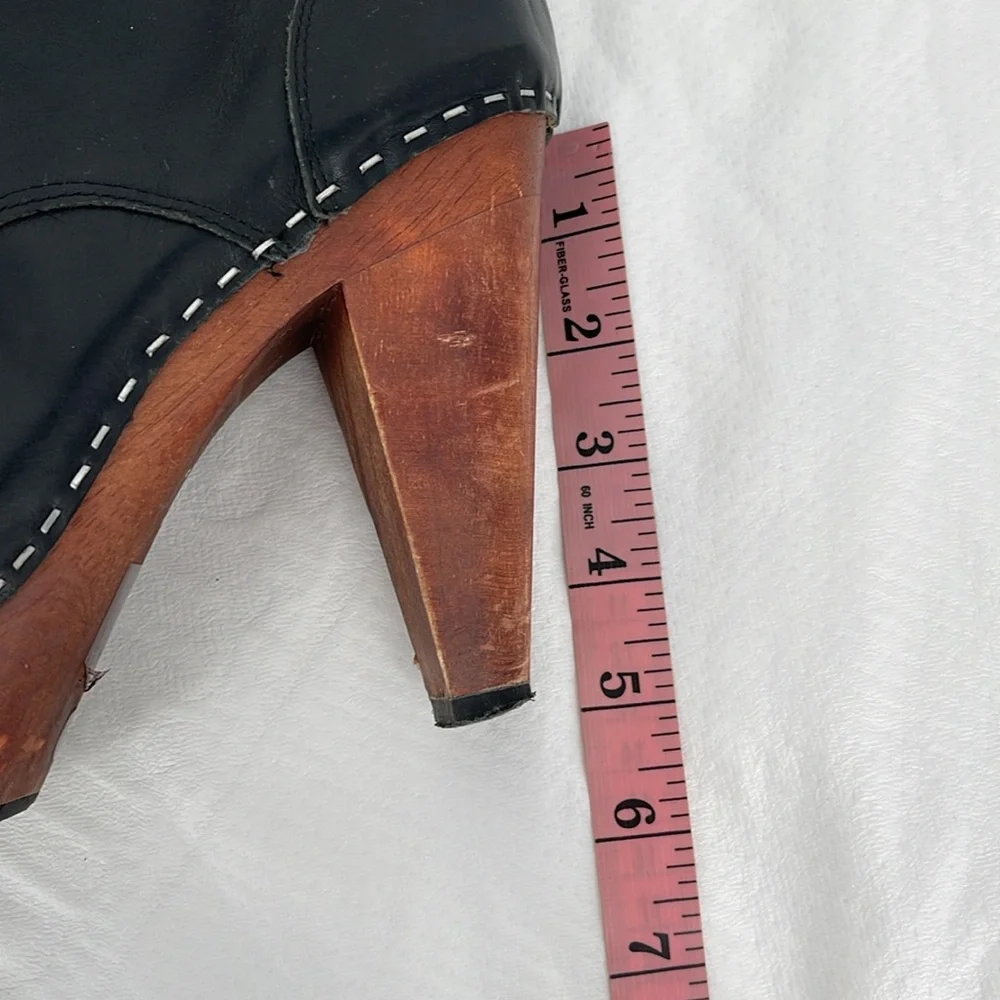 N.Y.L.A. Shonda Leather Platform Boot Womens High Heel‎ Strap Party Pump 7.5